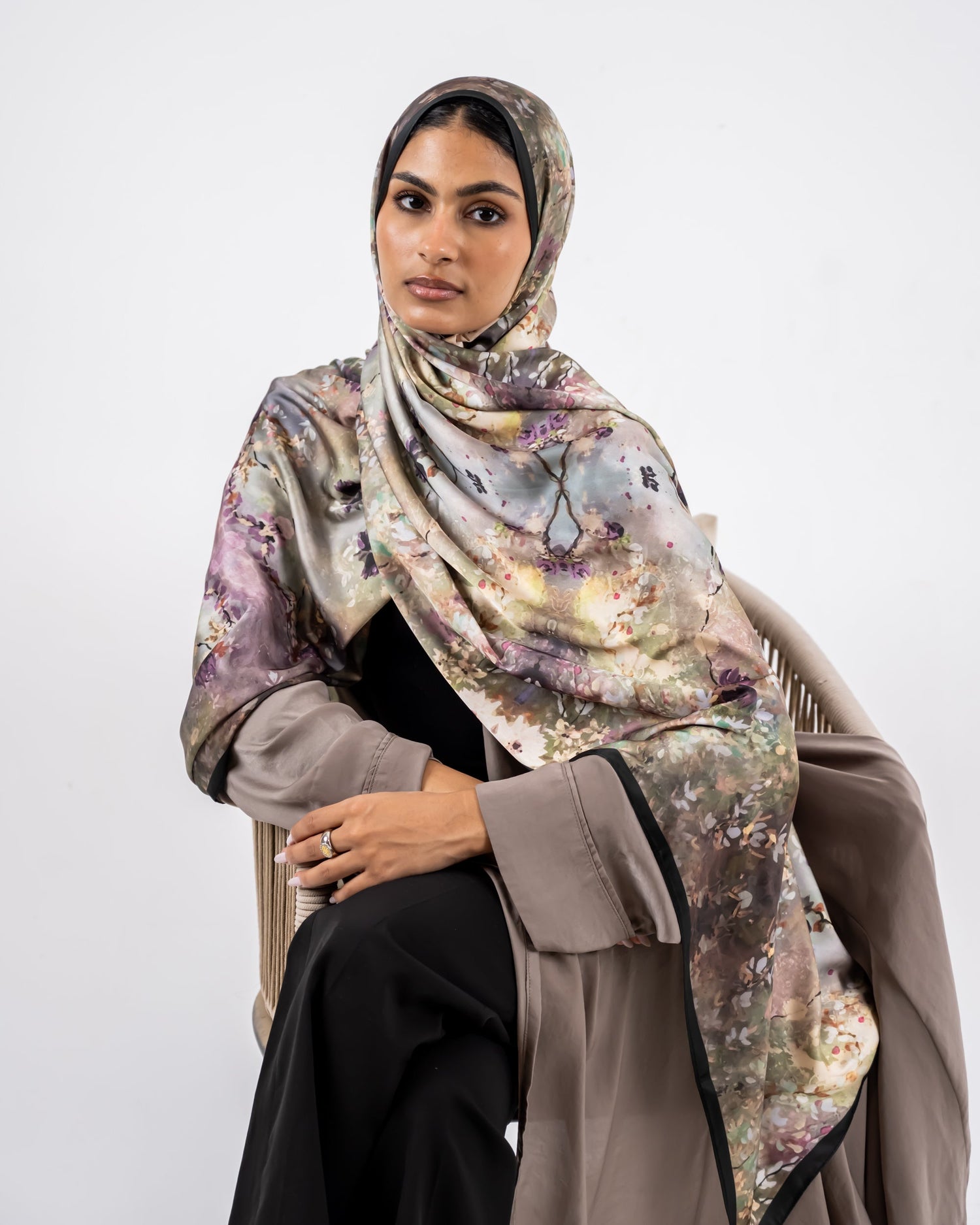 Satin printed scarves