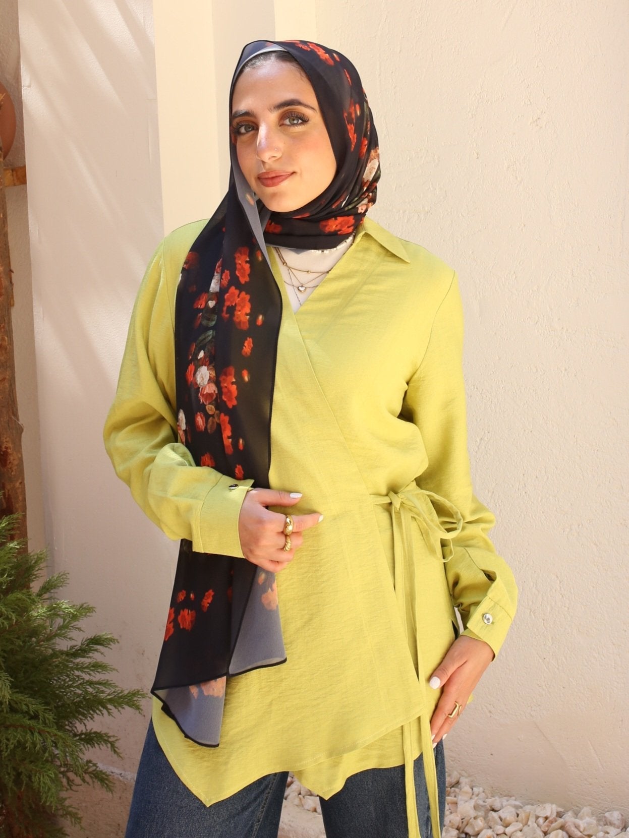 Lime green basic wrap