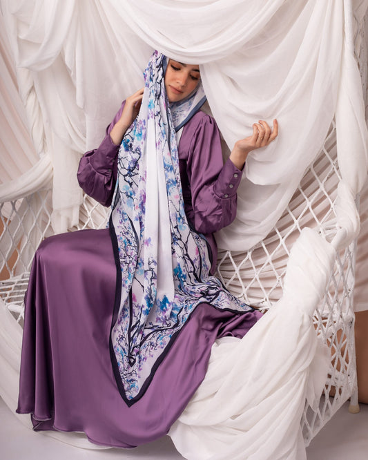 purble shades in chiffon