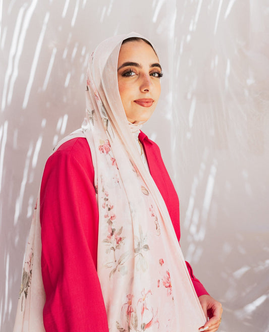 Lace roses in chiffon