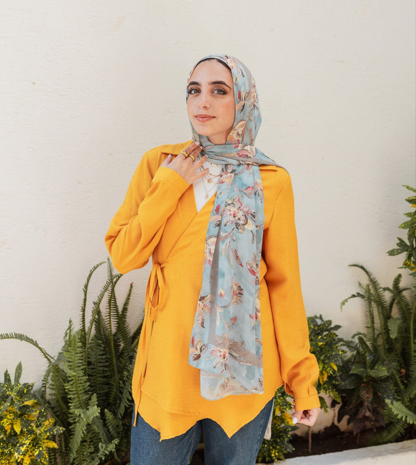 Tinted Fayrouz in chiffon