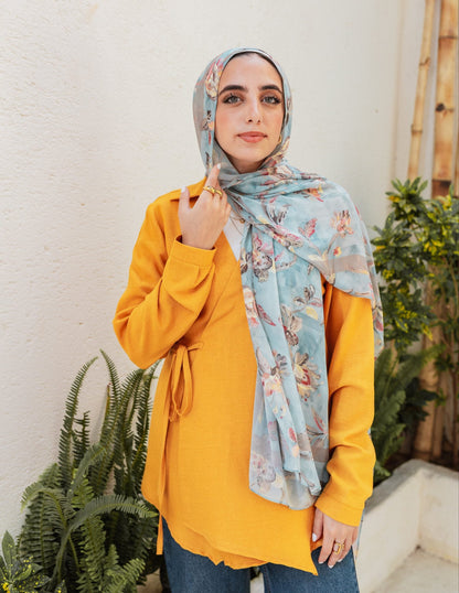 Tinted Fayrouz in chiffon