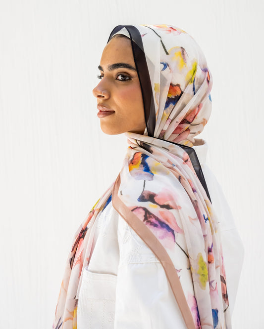 bloomy canvas in chiffon