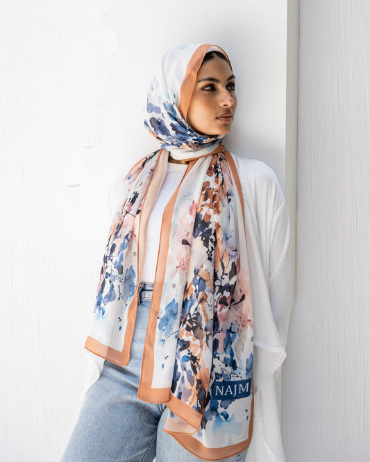 camel Water Art  chiffon💙🤎